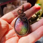 Rainbow Solar Quartz Copper Wired Pendant Photo 4