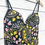 Paty Moda Intima Black Pink & Yellow Floral Paisley Bra Top Nightgown Size Large Photo 7