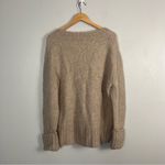 Banana Republic  alpaca linen cuffed fluffy relaxed v-neck sweater size Medium Photo 6