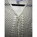 Vintage BFA Classics White Crochet Knit Button Front Cardigan Cottagecore Med Size undefined Photo 3
