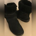 Uggs women black suede biker Cedric boots US 5.5 Photo 2
