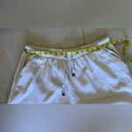 Palm Grove Women's 2X Beige Palm Flower Printed Pull On Cropped Pants Wide Leg Tan Photo 4