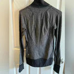 Lululemon  Gray Full Zip Training Jacket Sweater Two Tone Running Yoga Track Photo 3