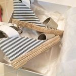 Marina Yachting women's size 41 EU leather wedge heels boating nautical sandals White Photo 2