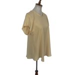 Ellery Women Blouse Top Yellow Crewneck Short Sleeve Designer 0 Photo 2