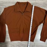 Opening Ceremony Women Luxury Rust Bomber Zippered Collared Jacket Size XS Photo 12