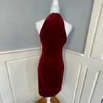 Vince Camuto Red/Burgundy Velvet Draped Ruched Halter Neck Dress NWT 6 Photo 9