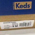 Keds KICKSTART CANVAS SNEAKERS W/BLACK/WHITE LACES WOMENS 9M BLACK NEW IN BOX Photo 5