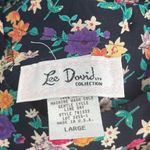 Vintage Lee David Collection size large oversized boxie floral top Yellow Photo 2