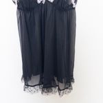 Victoria's Secret Y2K Womens Babydoll Cami Top Size L Black Mesh Lace Coquette Photo 2