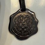 Vince Camuto  Black Leather Shoulder Bag Purse with Flowers Leather+Jaquard Photo 3