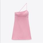 ZARA  Asymmetric Mini Dress with Built in Short in‎ Light Pink Size Extra Small Photo 13