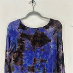Moon Tie Dyers Long Sleeve Tunic Shirt Women’s Medium Multi Y2K Blue Photo 6