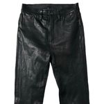 Rag and Bone 100% Lamb Leather High Rise Flare Bell Bottom Raw Hem Pants Black 27 Photo 1