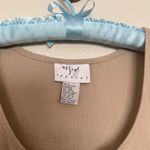 Vintage Vision Apparel Sz 10 Linen Cotton Beige Faux Wrap Maxi Dress Sleeveless Photo 4