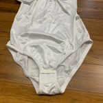 Bali 8376 White Full Support Full Coverage Longline Bra Bodysuit Size 34C Satin Photo 2