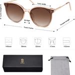 Classic Retro Round Sunglasses for Women Men Vintage Trendy Large Frame Shades Photo 4