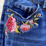 Dollhouse Floral Embroidered Distressed Alexa Skinny Jeans 5 Photo 3