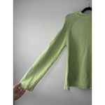 L.L. Bean Women's Chartreuse‎ Lime Green 100% Cotton Sweater Size Large Photo 7