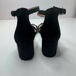 Betsey Johnson Black Dress Sandals with Elegant Embellishments Size 7M Photo 3