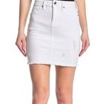 Good American  Distressed Denim Mini Skirt White Size 22 Photo 0