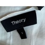 Theory Tie Back Midi Dress White Eco Crunch Wash 100% Linen Size Small NWT Photo 5