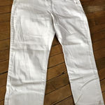 Michael Kors  White Denim Izzy Cropped Skinny Size 12 Photo 0