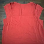 Maeve Anthropologie  Ally Cupro Tunic‎ Orange/red Medium short sleeve Blouse Photo 5