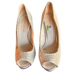 Lauren Lorraine Size 10 Elegant Pumps Glitter Lace Peep Photo 4