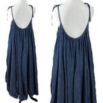 Free People Denim Dreams Midi Dress in 70s Blue Size XS Jean Jumper Retro Photo 9
