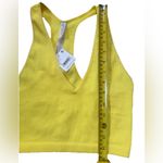 NWT Free People Movement Large Free Throw Crop tank Color Optic Yellow ribbed Photo 3
