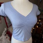 Brandy Melville Blue floral print crop top Photo 4