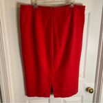 Boden Vibrant Red Pencil Skirt With Zippered Back Size 16/18R plus dressy Photo 4