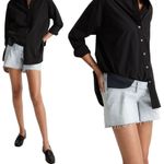 Madewell  Essen Wash Maternity‎ Side Panel Relaxed Mid Length Denim Shorts 24 NWT Photo 1