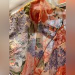 Floral Vintage Mesh Keyhole Ruffle Sleeve Strap 3D Flowers Babydoll Dress Size S Photo 7