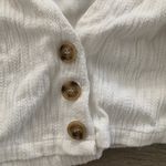 Sabo Skirt  White three button oversized cardigan Photo 2