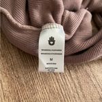 Spiritual Gangster  Ribbed Knit Scoop Neck Bodysuit Mauve Size Medium Photo 6