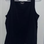 Coldwater Creek Plus Size Black Tank Top With Lace  Photo 0