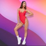 Nasty Gal Red High Cut Swimsuit Photo 2