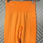 Gymshark Seamless Ribbed Side Leggings Neon Orange Size Small Photo 1