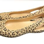 Crocs  Leopard Animal Print Slip-On Ballet Flats Clogs Women's Size 7 Photo 0