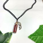 Masquerade Red Glitter Sparkle Necklace New Photo 6