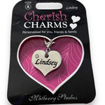 Cherish Charms LINDSEY Name Bracelet Charm Silvertone Silver Tone NEW Silver Photo 0