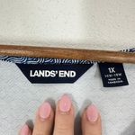 Lands' End  Women's Blue Patterned Knit Dress‎ Knee Length 1X Modal Blend Jersey Photo 2