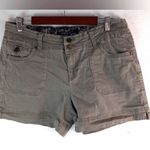 One 5 One  14 Canvas Pocketed Hiking Shorts in Olive Photo 0