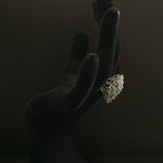 Vintage Blue Aquamarine Jewel Diamond Shaped Ring With Sterling Silver Band Photo 2