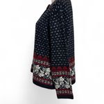 Cambridge Dry‎ Goods Black and Red Cardigan Sweater Size L Photo 1