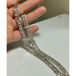 Premier Designs  Retired Rare Vintage Silver Tone Shiny Singed Link Necklace Gift Photo 9