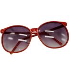 Vintage Burgundy Round Lens Horn Photo 2