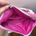 Nicki Minaj Pink quilted faux leather tote bag with white trim Photo 7